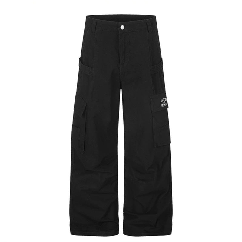Damen Cargo-Hose mit hohem Bund, Multifunktions-Taschen und weitem Culotte-Schnitt Echoarchiv