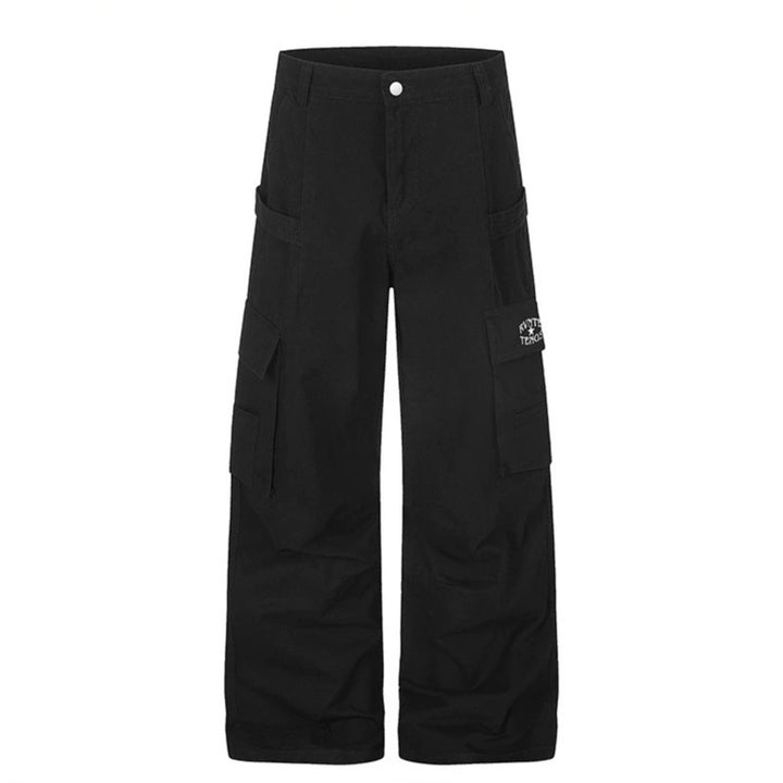 Damen Cargo-Hose mit hohem Bund, Multifunktions-Taschen und weitem Culotte-Schnitt Echoarchiv