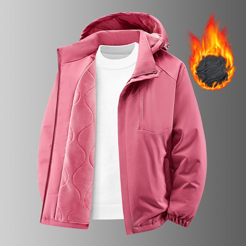 Herren Thermo-Outdoorjacke mit gesteppter Fleece-Innenlage, wind- und wasserabweisender Hülle & Kapuze Echoarchiv