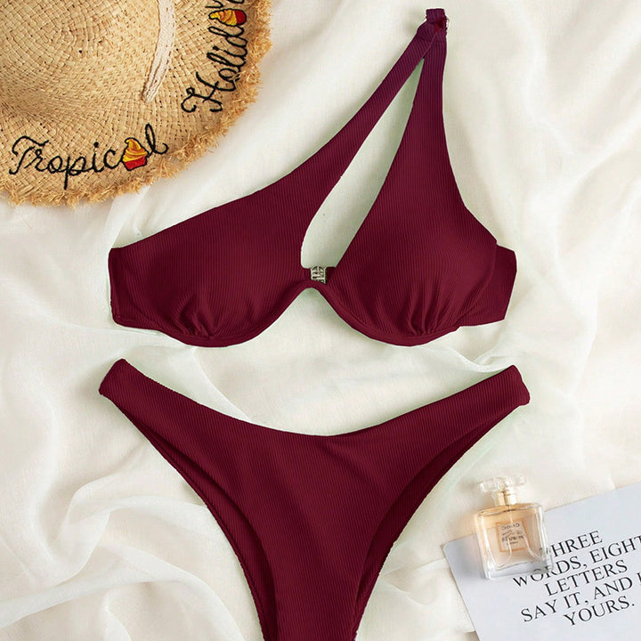 Damen Einseitiger Bikini mit verstellbarem Halter Echo Archiv