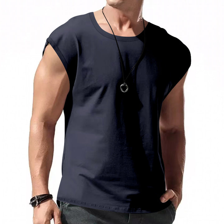 Herren lässiges oversized T-Shirt aus hochwertigem Baumwollmix mit dezentem Rundhalsausschnitt Echoarchiv