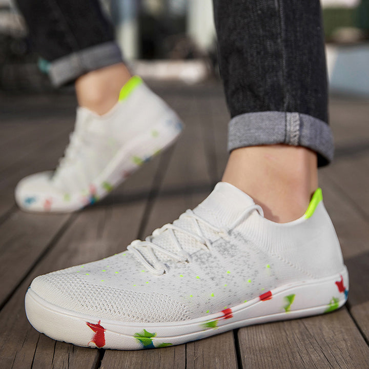 Herren nan urbaner Strick-Sneaker mit elastischem Maschenkragen, stoßdämpfender EVA-Sohle und Zugschlaufe Echo Archiv