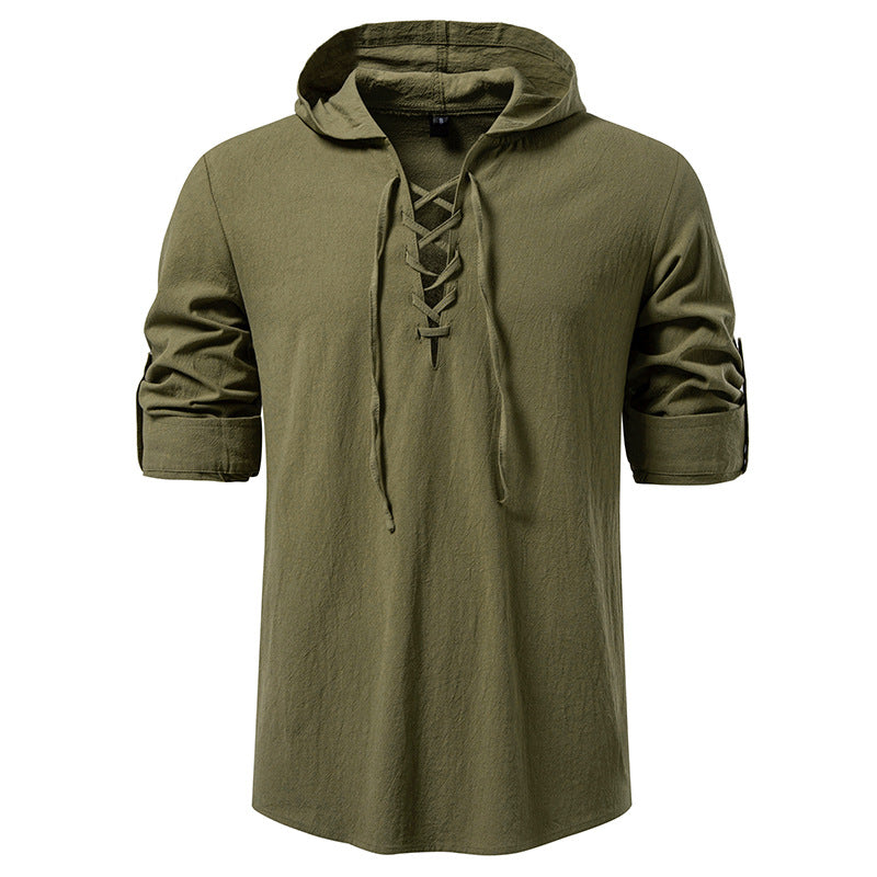 Herren Kapuzentop mit einzigartigem Schnürdesign Echoarchiv
