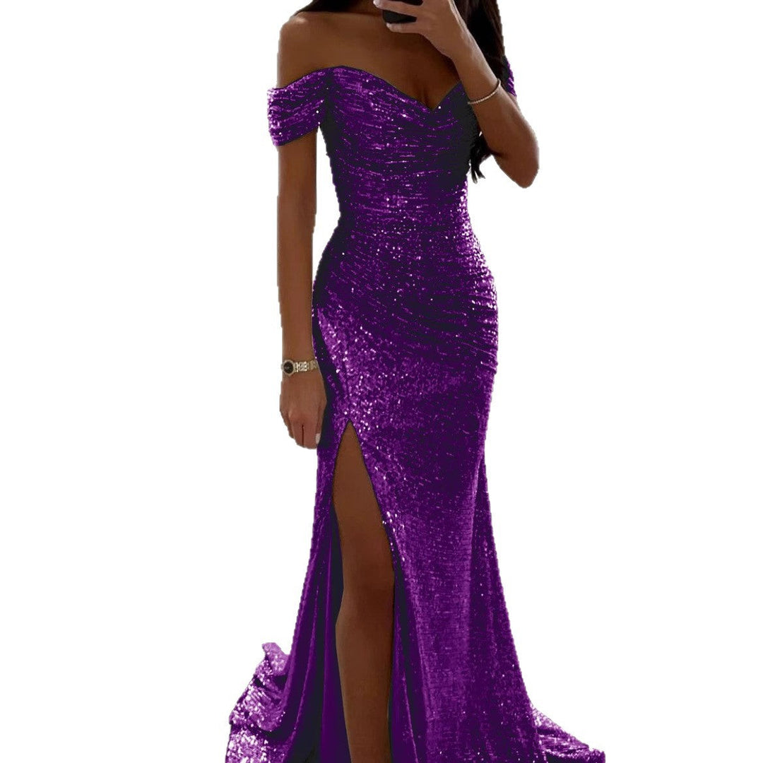 Damen Abendkleid mit schimmernden Pailletten – Élara