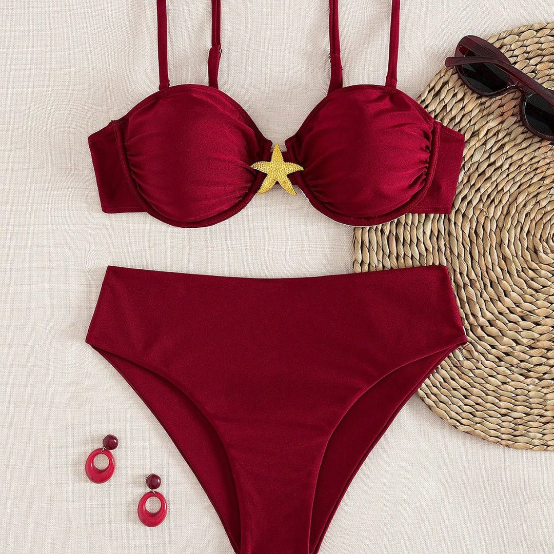 Damen Bikini-Set mit elegantem Push-Up-Oberteil und hohem Taillenunterteil Echo Archiv