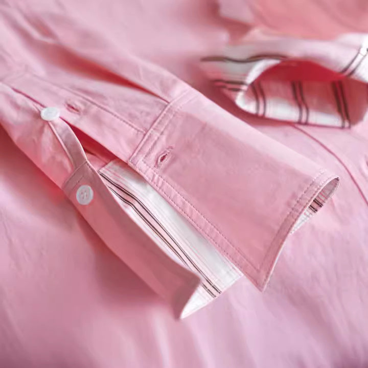 Damen Modische Bluse mit feinen Streifen Echoarchiv