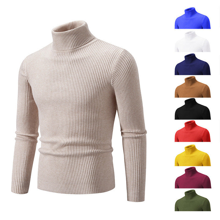 Herren feiner Rollkragenpullover aus langlebigem Strickmaterial Echoarchiv