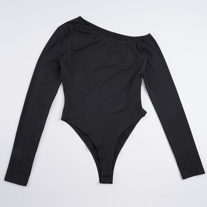 Damen eleganter Body mit langen Ärmeln und weitem Halsausschnitt Echo Archiv