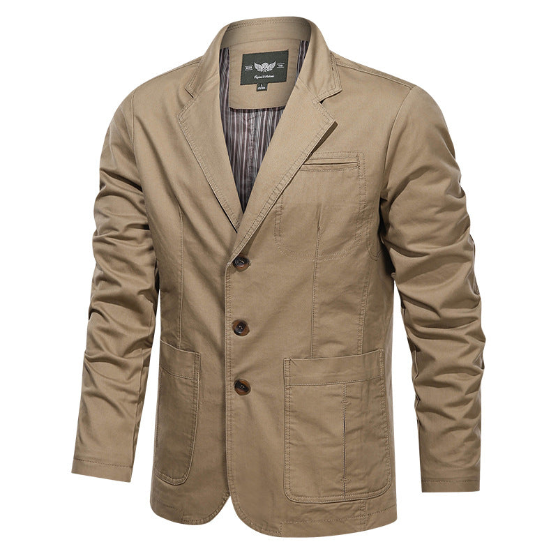 Herren nan leichtes Baumwollblazer Sakko mit gestreiftem Innenfutter Echo Archiv