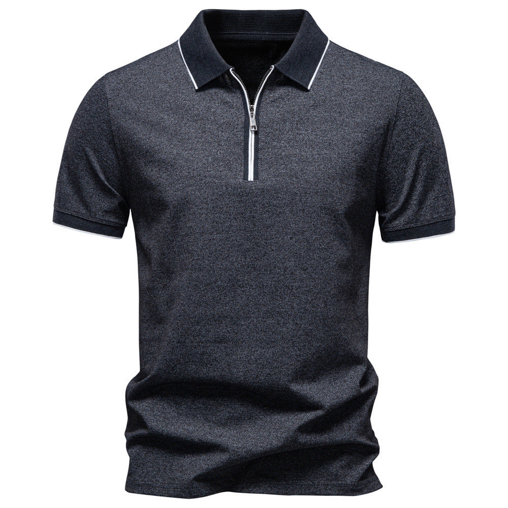 Herren nan atmungsaktives kurzärmeliges Poloshirt mit halbhohem Reißverschluss und Piquéstruktur Echo Archiv