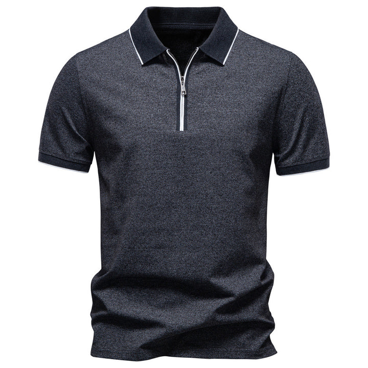 Herren nan atmungsaktives kurzärmeliges Poloshirt mit halbhohem Reißverschluss und Piquéstruktur Echo Archiv