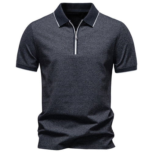 Herren nan atmungsaktives kurzärmeliges Poloshirt mit halbhohem Reißverschluss und Piquéstruktur Echo Archiv