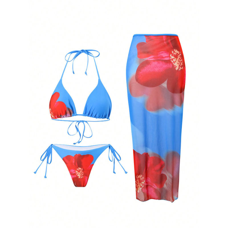 Damen Bikini-Set mit schlankenden Schnürdetails und attraktivem floralem Design Echo Archiv