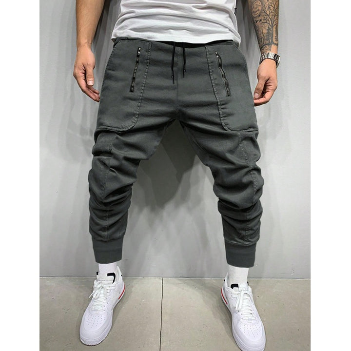 Herren stylische Jogginghose mit seitlichen Zipper-Taschen Echoarchiv