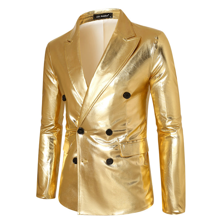 Herren schimmernder doppelreiher Blazer Echoarchiv