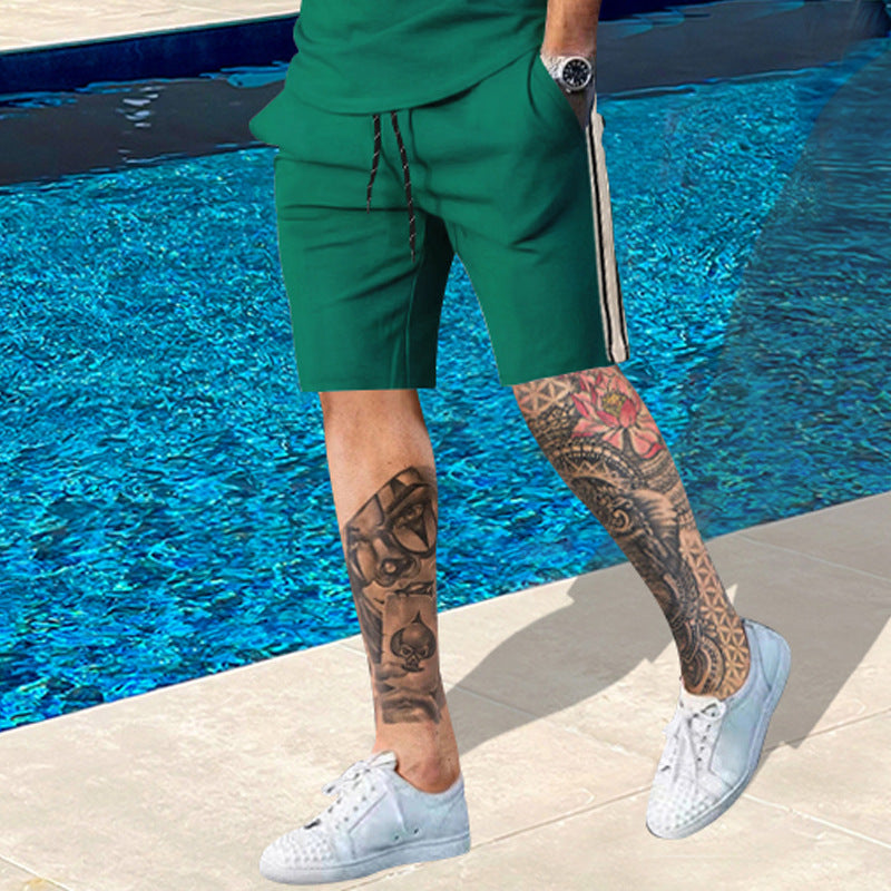 Herren Sportliche Shorts mit seitlichen Streifen Echoarchiv