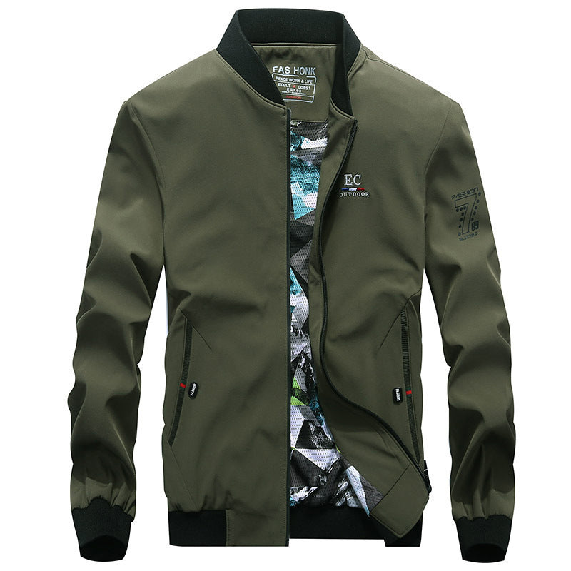 Herren leichter Softshell-Bomber mit gemustertem Mesh-Futter und windabweisendem Außenmaterial Echoarchiv