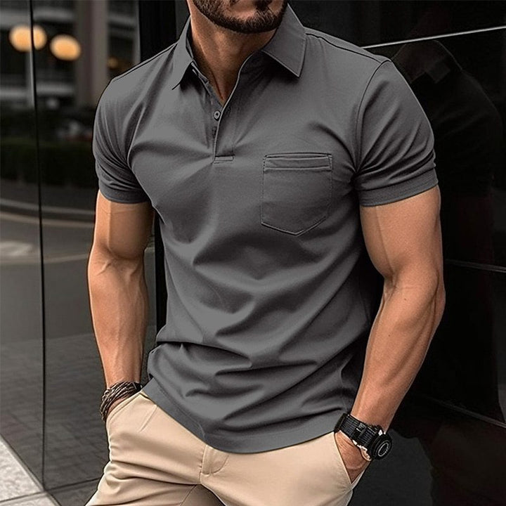 Herren Polohemd mit klassischem Schnitt und praktischer Brusttasche Echoarchiv