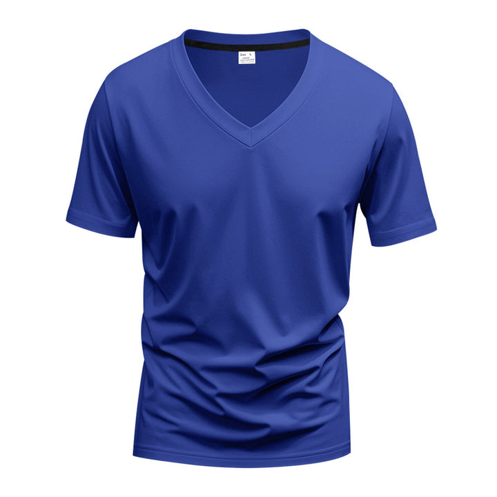 Herren V-Ausschnitt T-Shirt aus atmungsaktiver und schnelltrocknender Baumwolle Echoarchiv