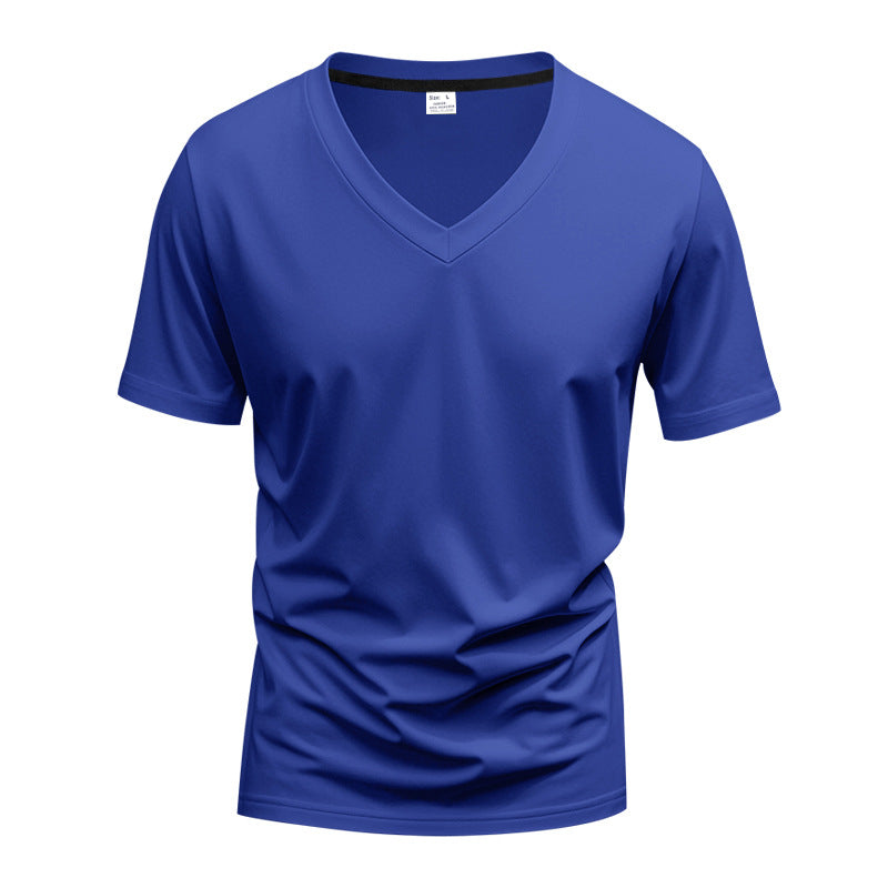 Herren V-Ausschnitt T-Shirt aus atmungsaktiver und schnelltrocknender Baumwolle Echoarchiv