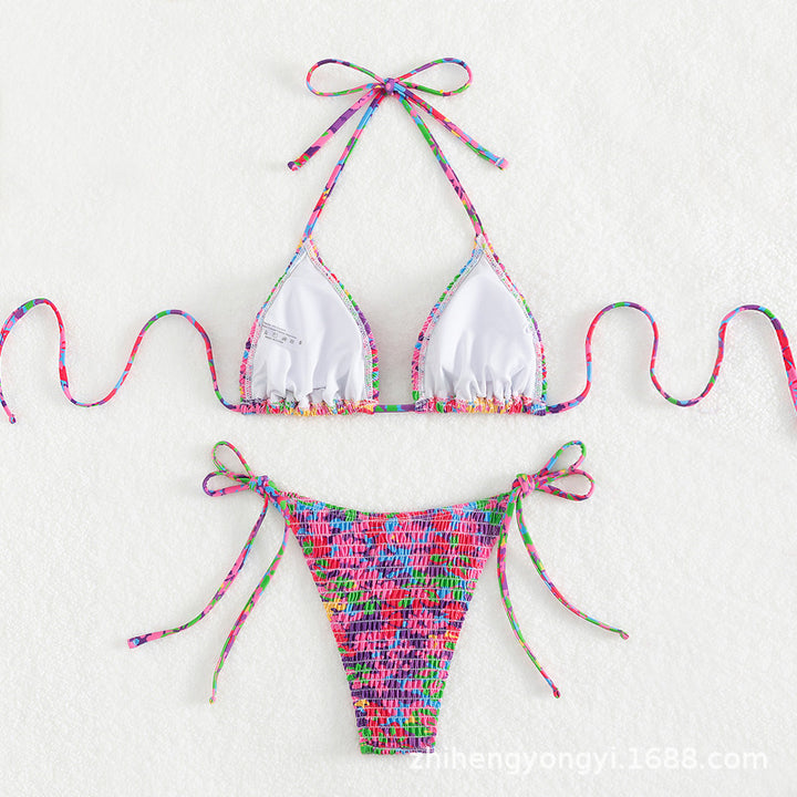 Damen Triangel-Bikini mit fröhlichem Rüschendesign Echo Archiv