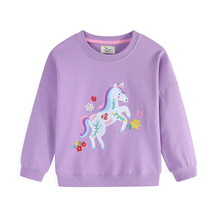 Mädchen Sweatshirt mit buntem Einhorn-Design Echo Archiv