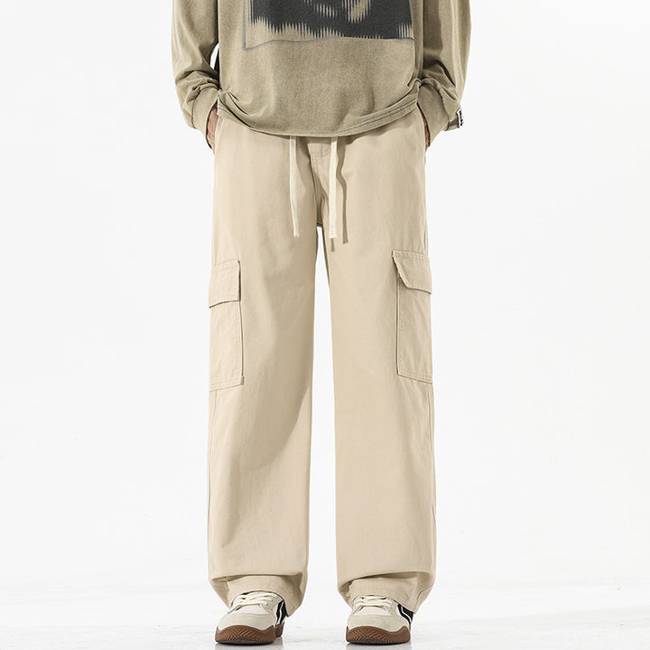 Herren Superweite Utility-Cargohose im tiefsitzenden Baggy-Cut mit Kordelzug Echo Archiv