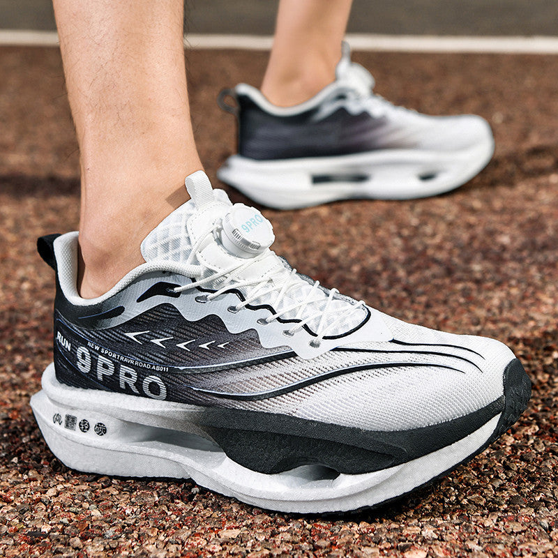 Unisex gedämpfte Performance-Laufschuhe mit Hohlkern-Plateausohle und Drehverschluss – Norré