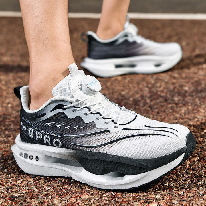 Unisex gedämpfte Performance-Laufschuhe mit Hohlkern-Plateausohle und Drehverschluss – Norré