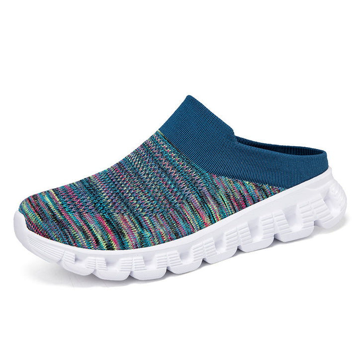 Unisex nan leichter Reiseschlupf-Mule mit gelochter Luftkammer-Sohle und sockenähnlichem Strickschaft Echo Archiv