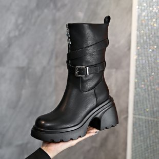 Damen Modische Stiefeletten mit Schnalle Echo Archiv