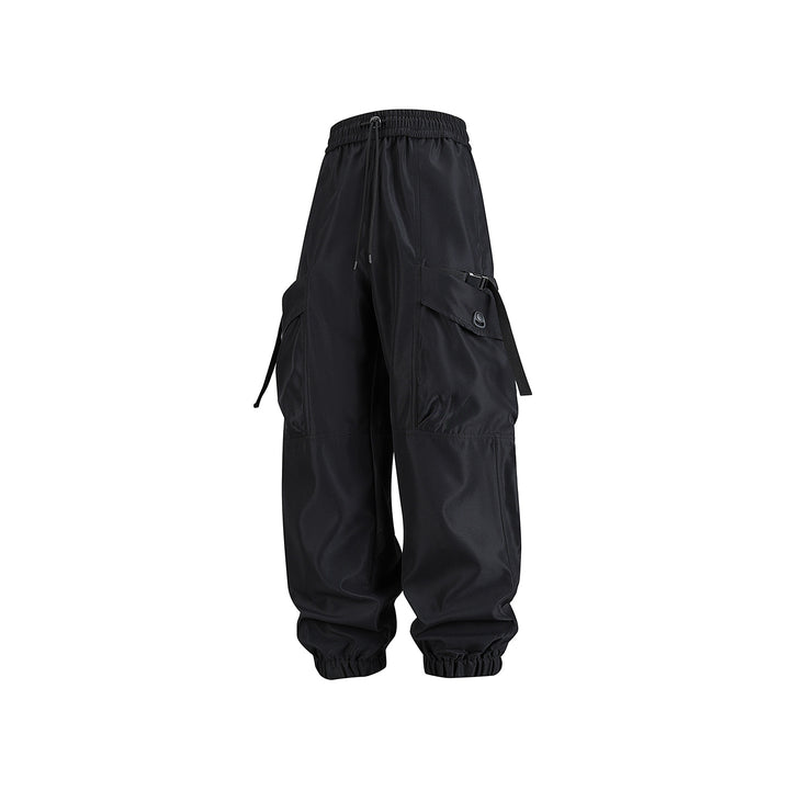 Unisex Weite Technical-Cargo-Jogginghose mit verstellbarem Tunnelzug, großen Klapptaschen und elastischem Knöchelabschluss Echo Archiv