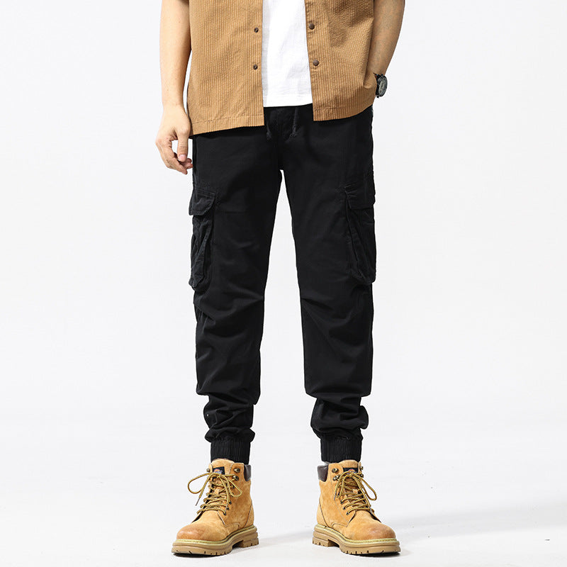 Herren Baumwoll‑Canvas Cargo‑Jogger mit elastischem Bund, Multifachtaschen und gerippten Knöchelabschlüssen Echo Archiv