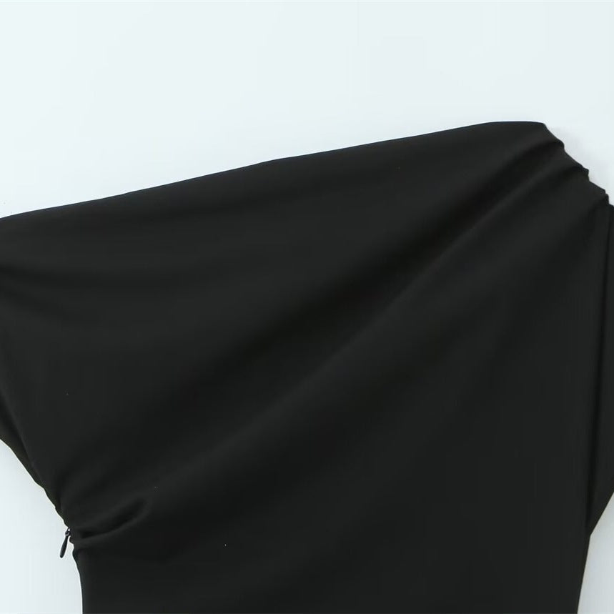 Damen asymmetrisches Cocktailkleid mit drapiertem Design Echo Archiv