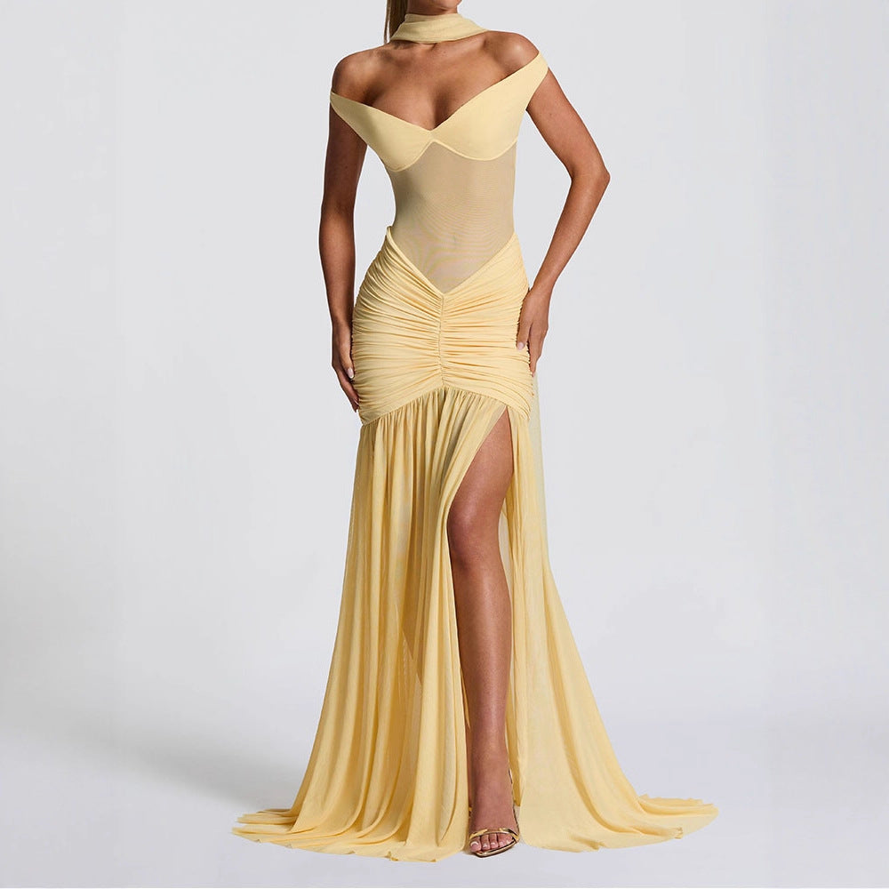 Damen Elegantes Maxi-Kleid mit Figurbetonendem Design Echo Archiv