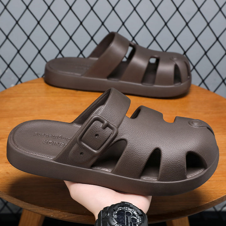 Damen nan geschlossene Sandalen-Pantolette mit ergonomischem Fußbett, verstellbarer Schnalle und rutschfester EVA-Laufsohle Echo Archiv