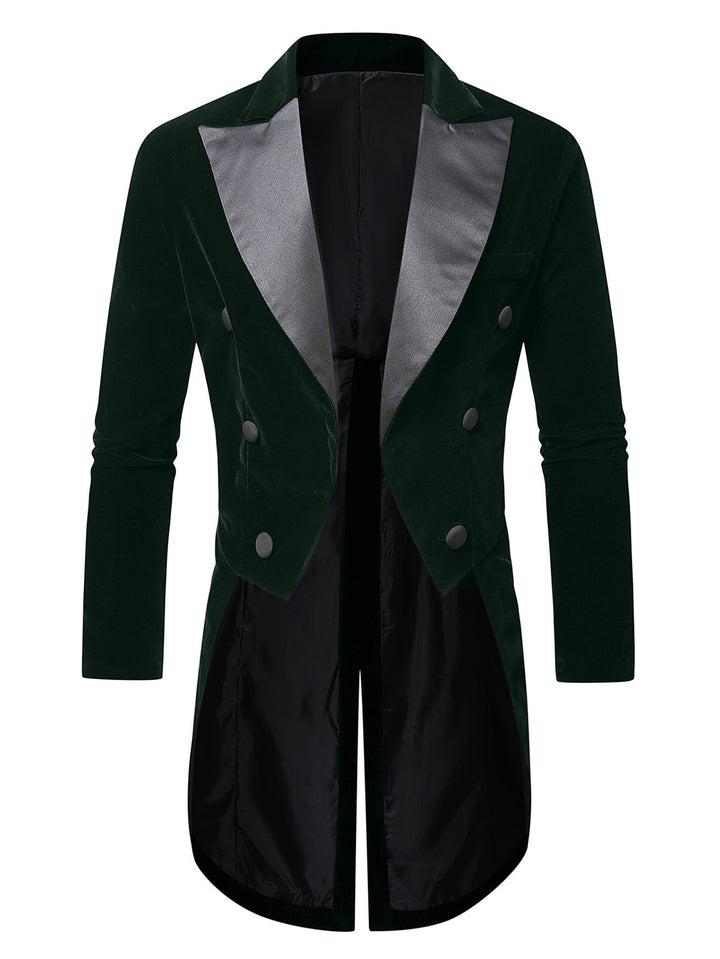 Herren eleganter Samtblaizer mit schimmerndem Revers Echoarchiv