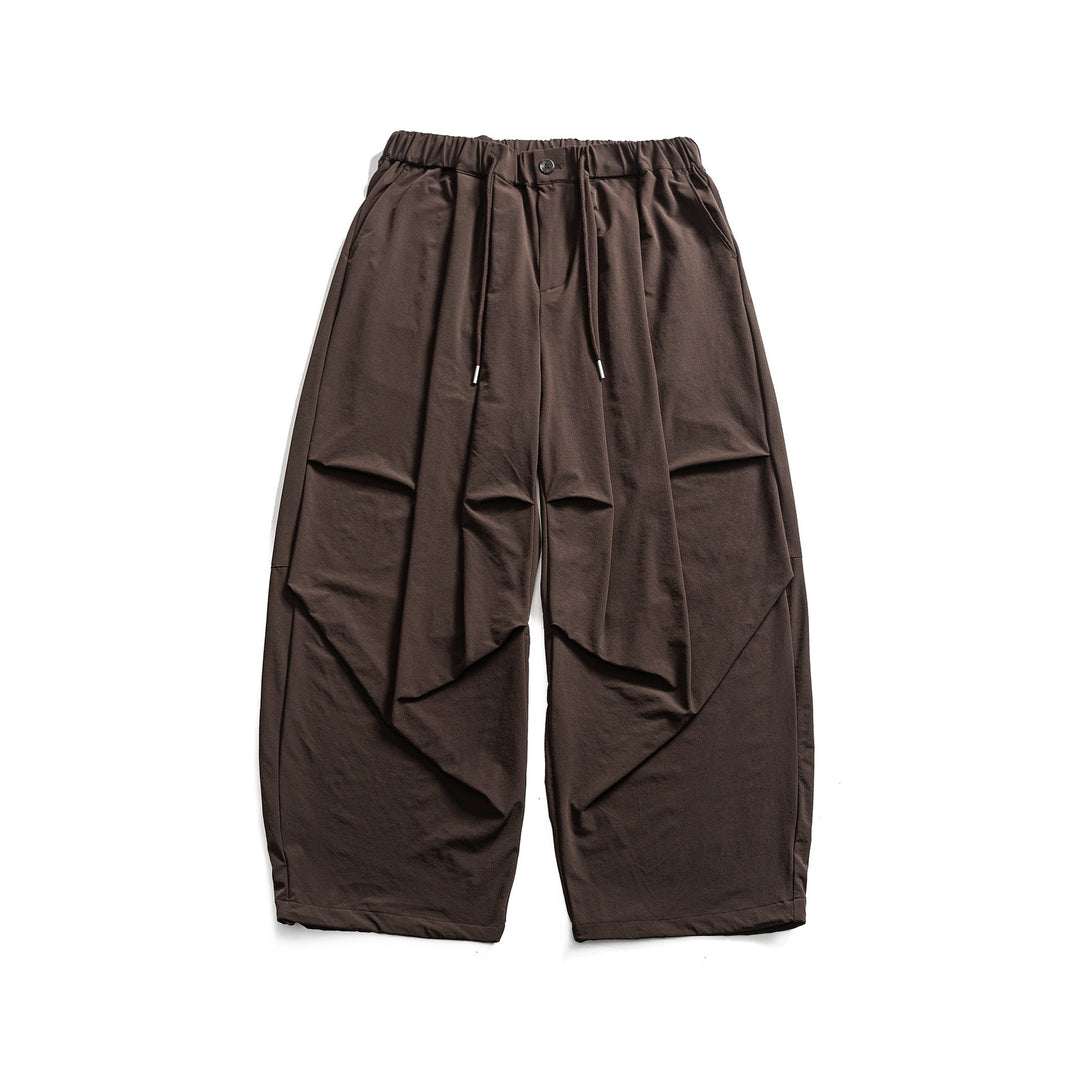 Damen Weite Cropped-Cargo-Culotte mit Tunnelzugbund und Falten-Detail Echoarchiv