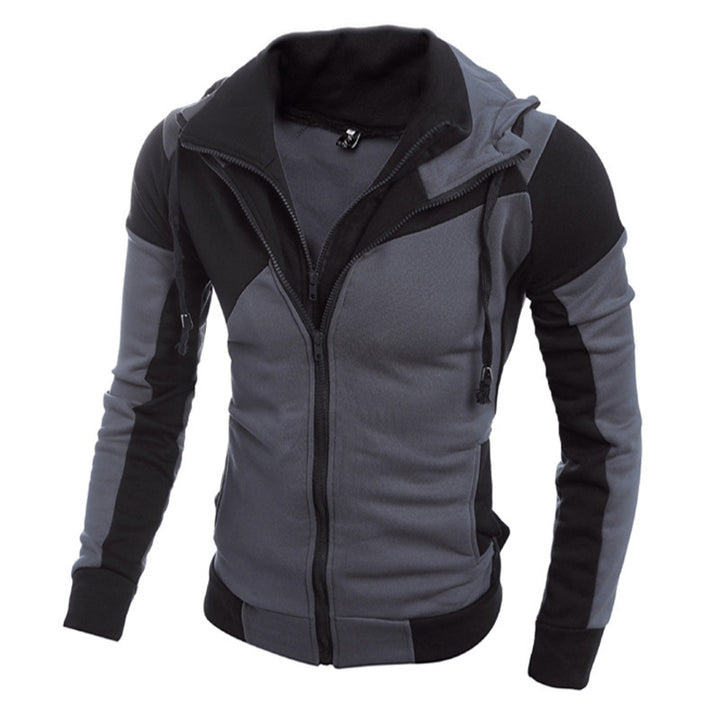 Herren sportlicher Kapuzenjacke mit modischem Farbblockdesign Echoarchiv