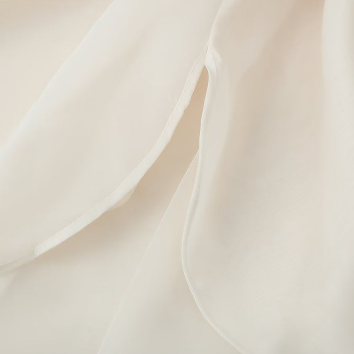 Damen Ärmellose Chiffonbluse mit Schleifenkragen Echoarchiv