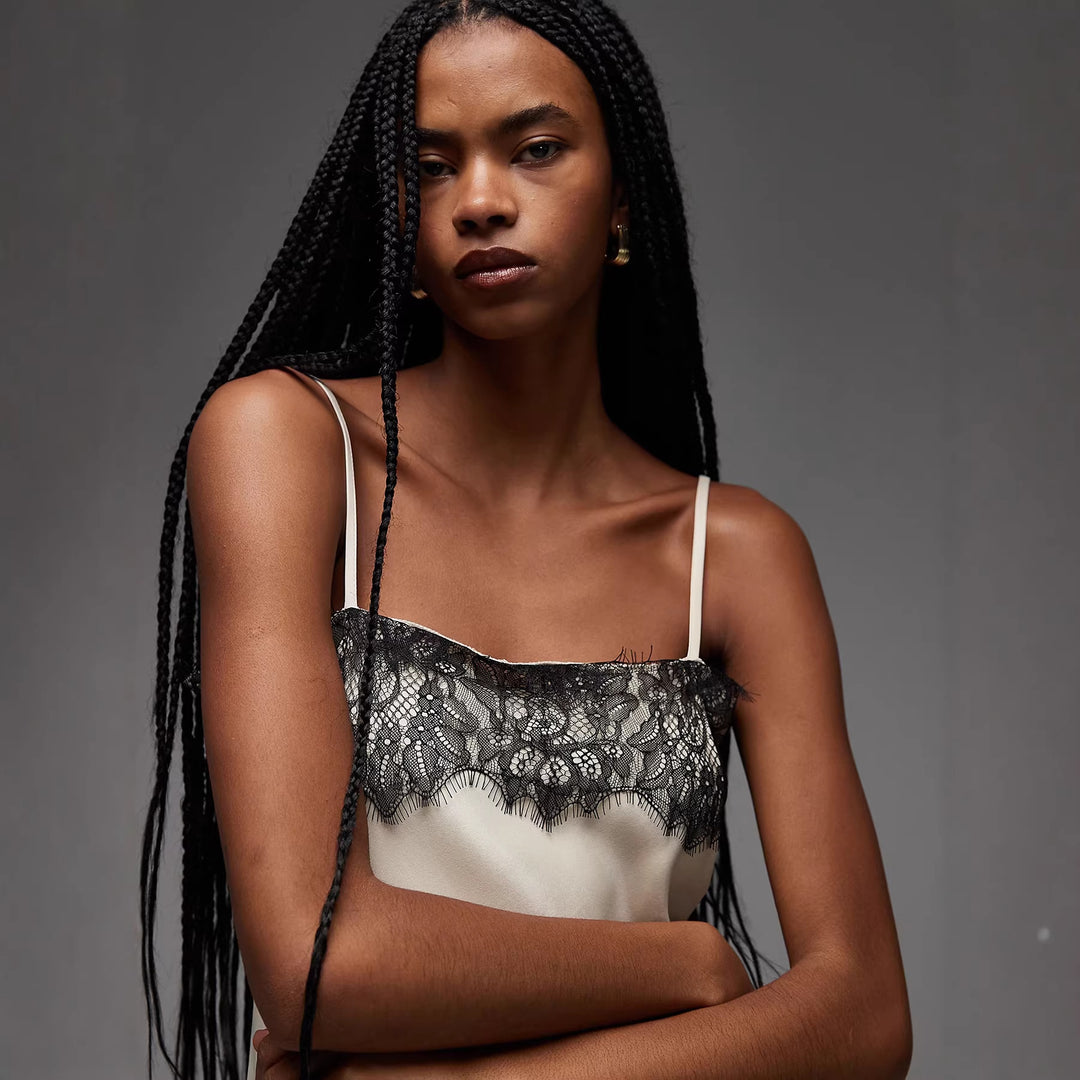 Damen Spitzen-Cami mit asymmetrischem Schnitt Echo Archiv