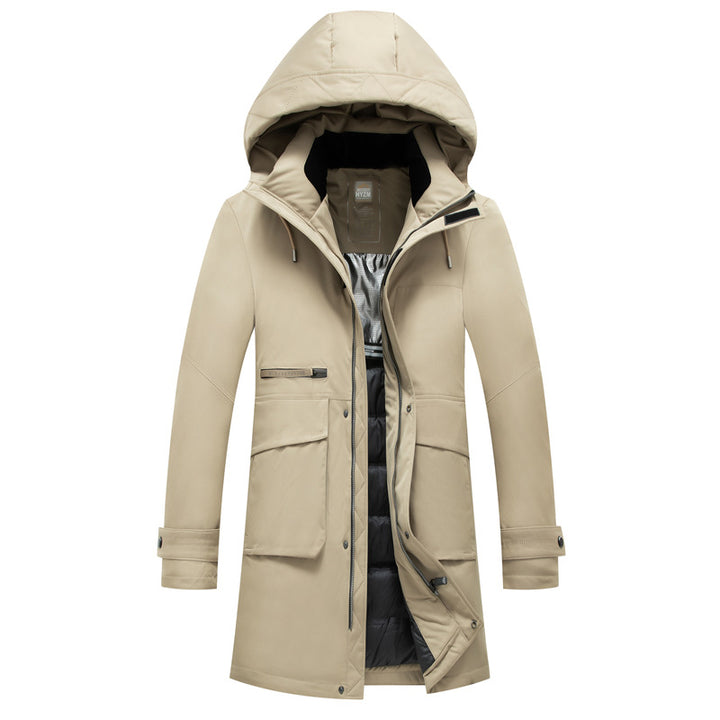 Herren Wasserabweisender Thermoparka mit Kapuze und Mehrfachtaschen Echo Archiv