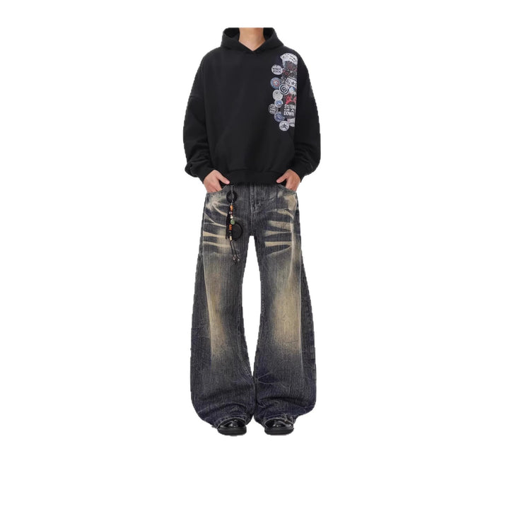 Herren Lässige Ultra-Baggy Jeans Echoarchiv