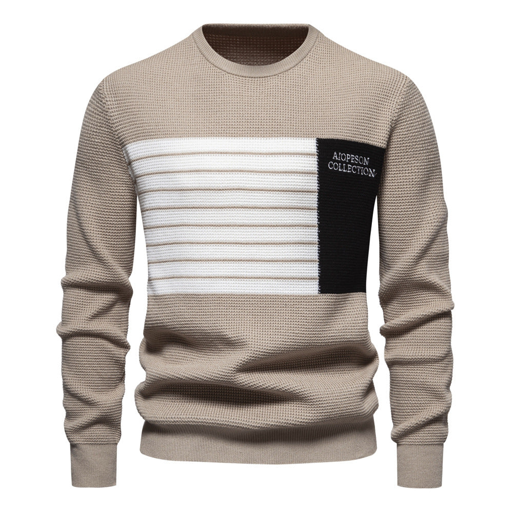 Herren Pullover mit modernem Strukturdesign und auffälligen Farbdetails Echoarchiv