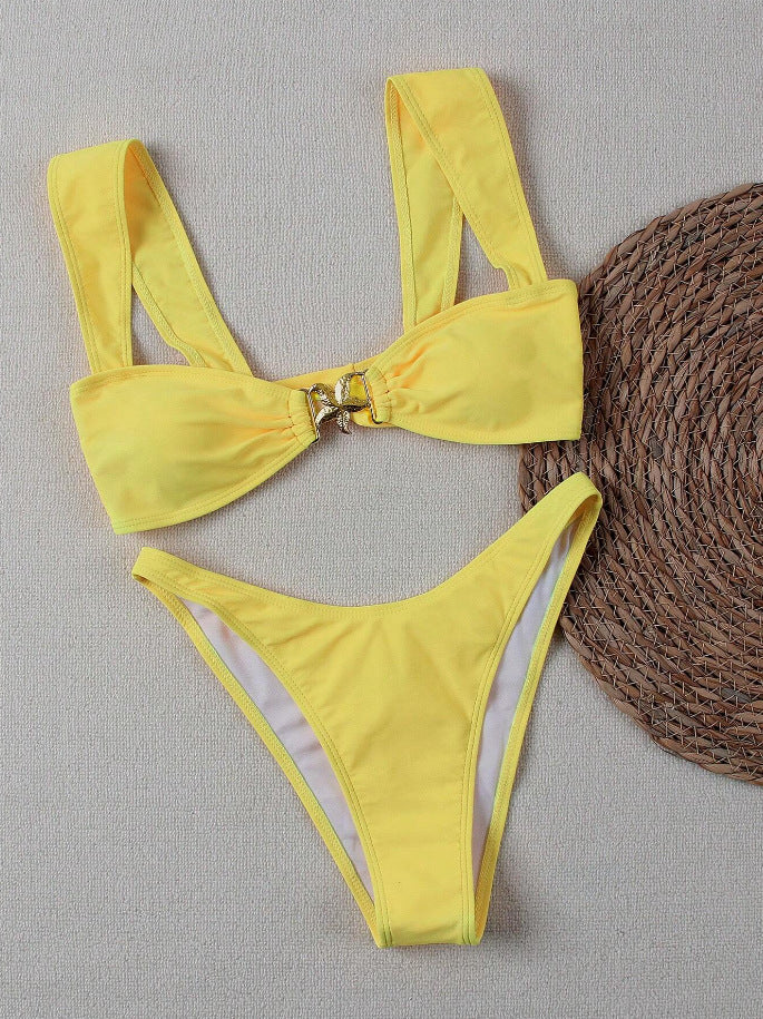 Damen Bikini-Set mit elegantem Knoten-Detail und hochwertigem Bindemuster Echo Archiv