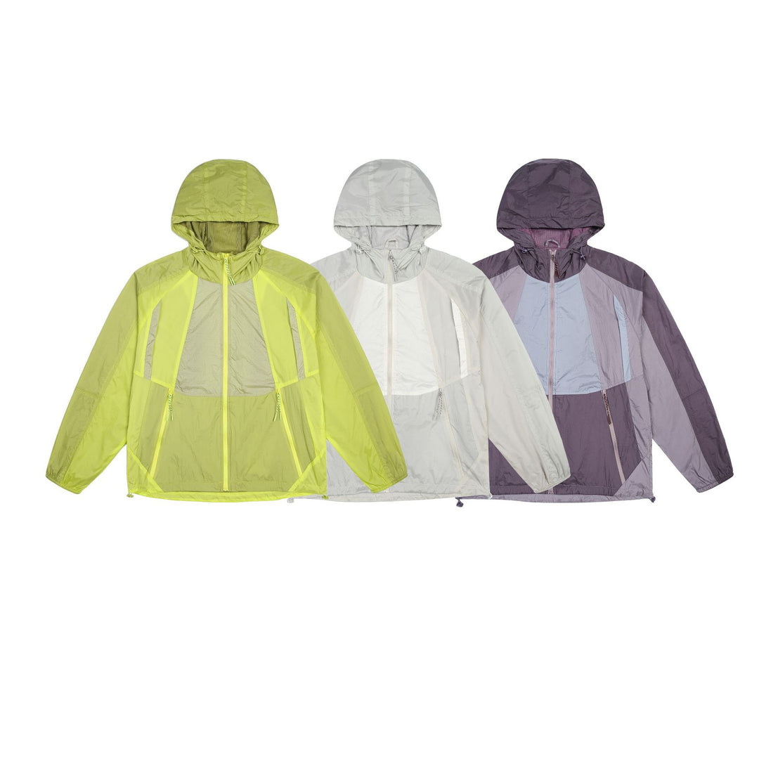 Unisex Leichte Kapuzen-Windjacke mit Mesh-Futter und Kordelzug Echoarchiv