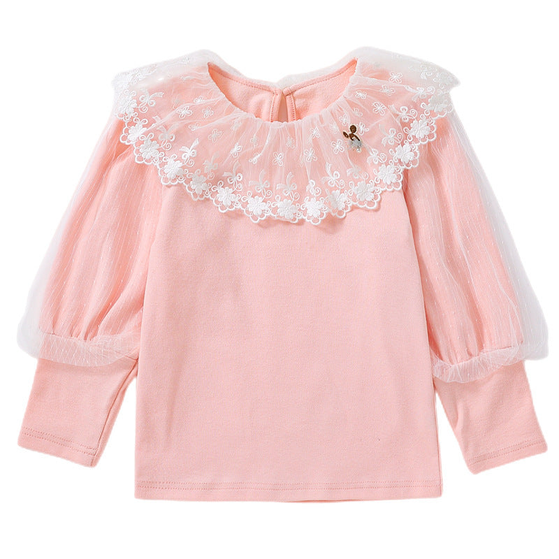 Mädchen Bluse mit voluminösem Tüllkragen Echo Archiv