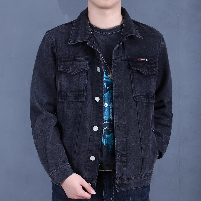 Herren Modische Denimjacke im Vintage-Stil Echoarchiv