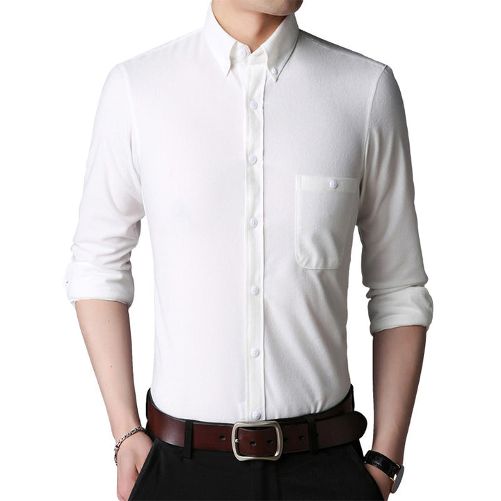Herren Langarmhemd mit klassischem Button-Down-Kragen Echoarchiv
