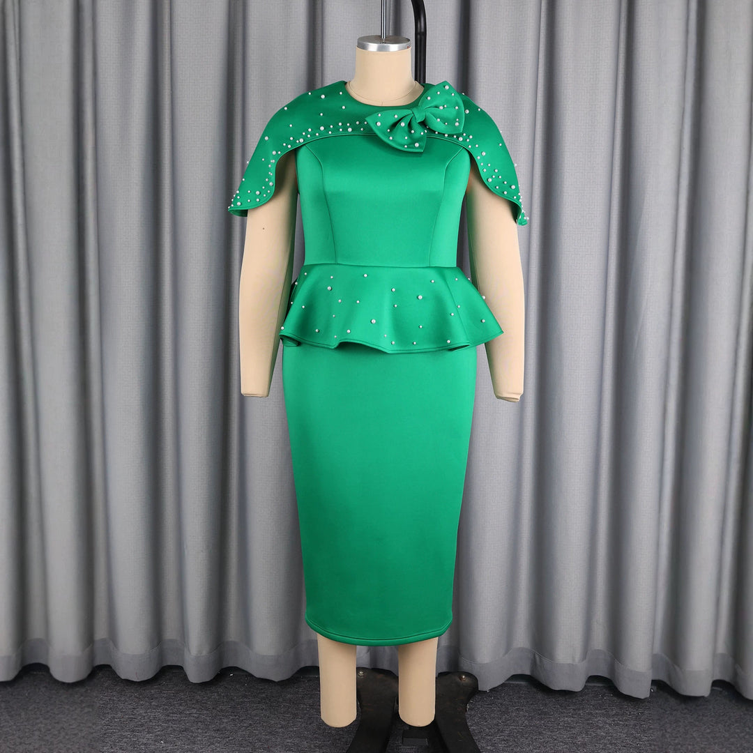 Damen Figurbetontes Peplum Kleid mit dekorativer Kapuze Echo Archiv